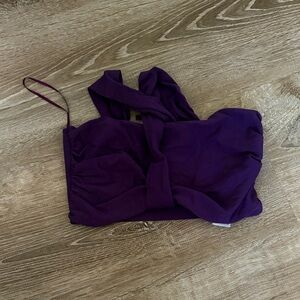 Zara Dark Purple Crop Top